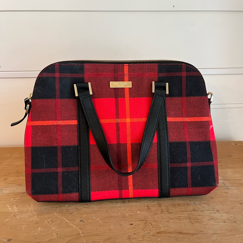 Kate Spade Red and Black Plaid Women's Bag